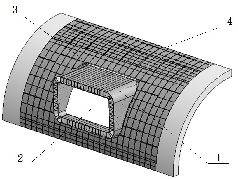 Three-dimensional simulation calculation method for multi-ring shield lining structure