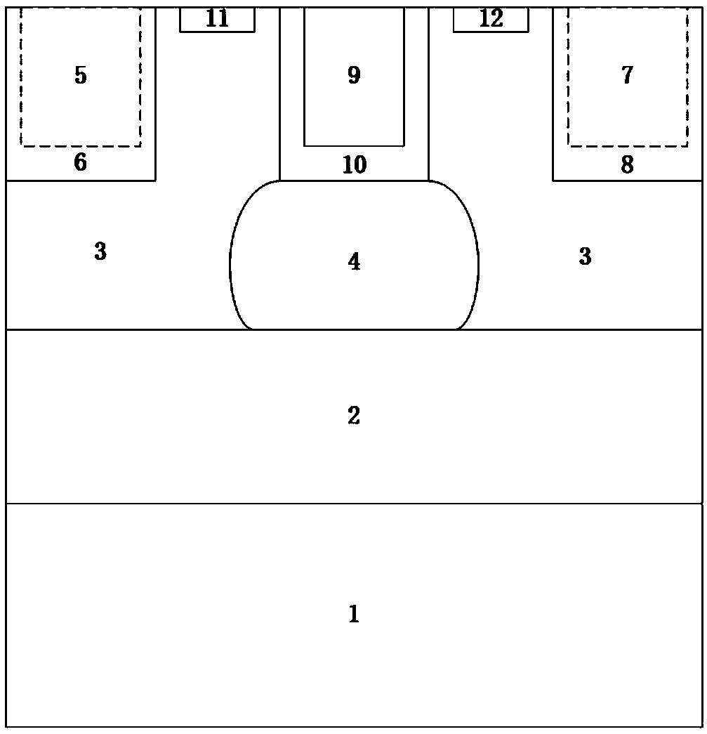 A MOSFET device having a recessed drain structure with bidirectional level transfer