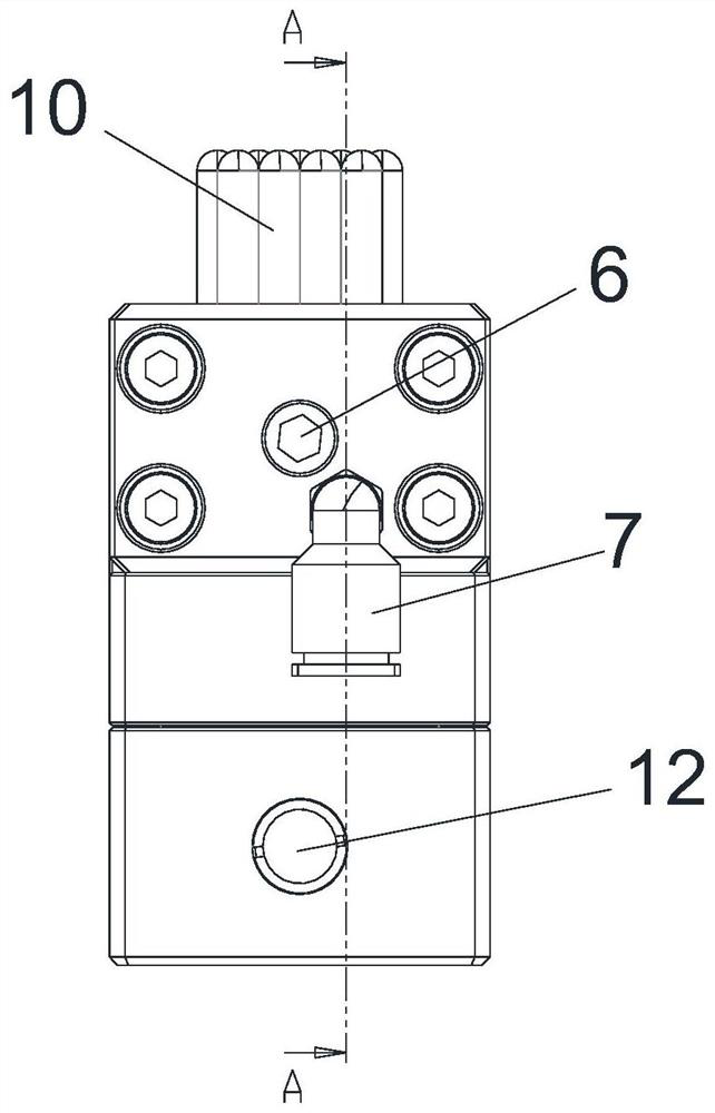 A flexible clamp combined with thread self-locking and pneumatic locking composite device