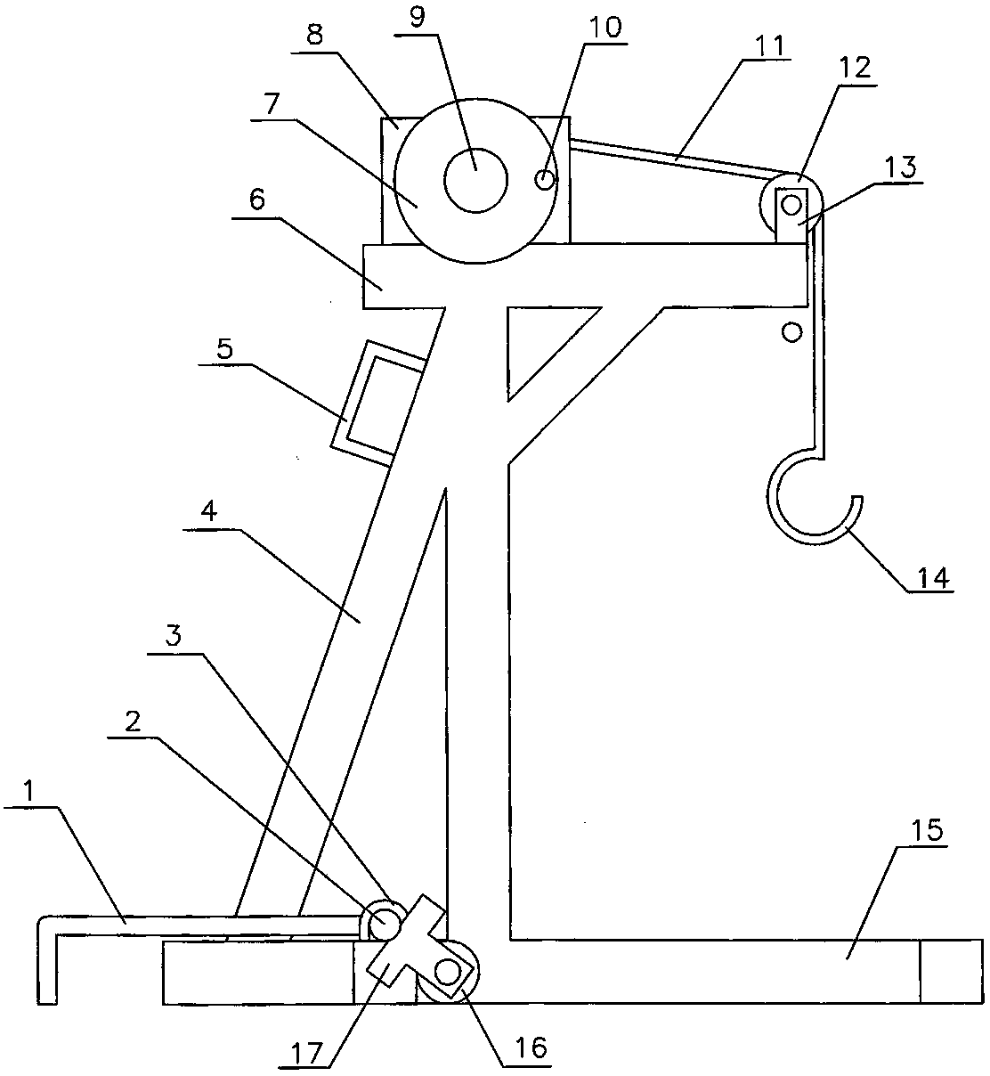 Movable copper and lead hoisting device