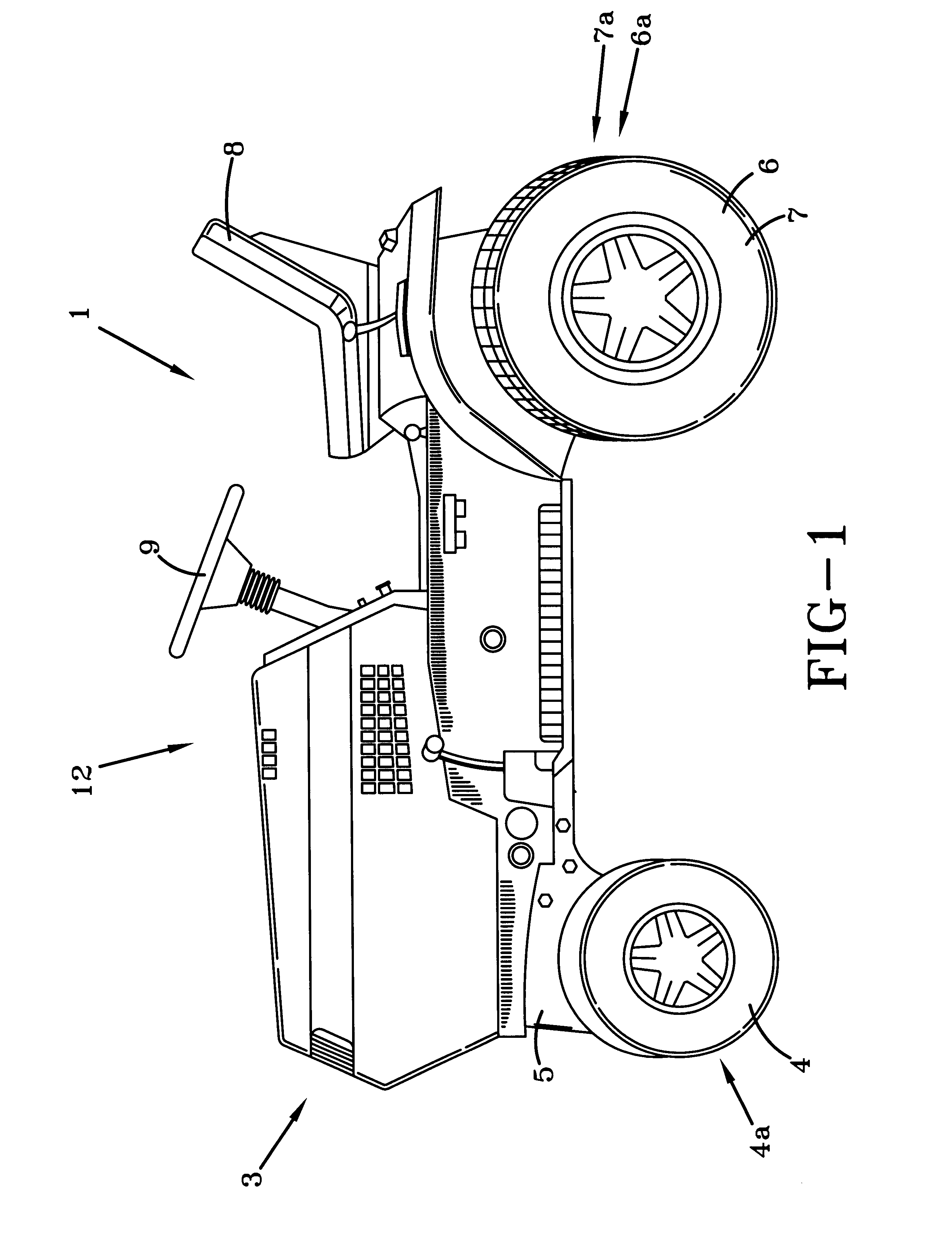 Zero turn radius or ZTR vehicle with a one-pump two motor mechanism