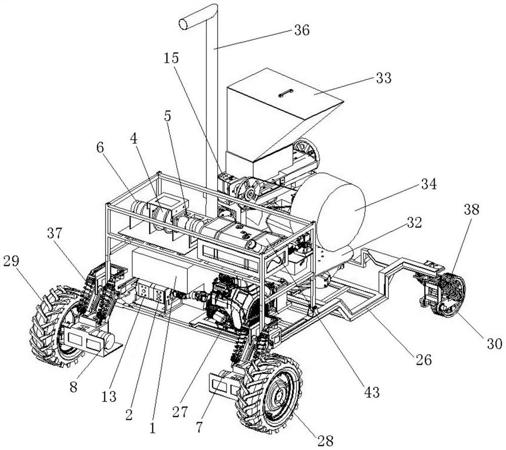 Shore-based feeding robot and power transmission system and control method thereof