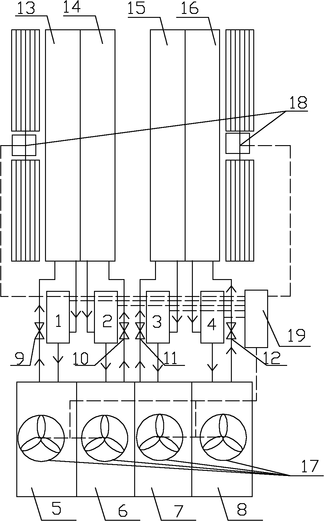 Electric air conditioning device for bus