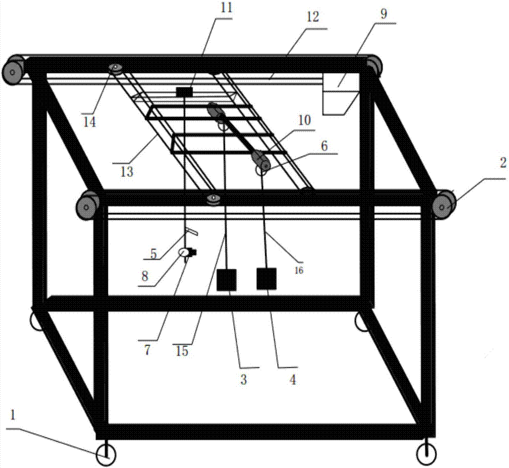 Measurement device for swing angle of multi-sling bridge crane and measurement method adopting device