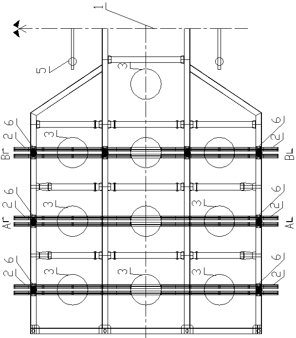Construction method for integrally and downward putting cofferdam ring beams by means of continuous jack method