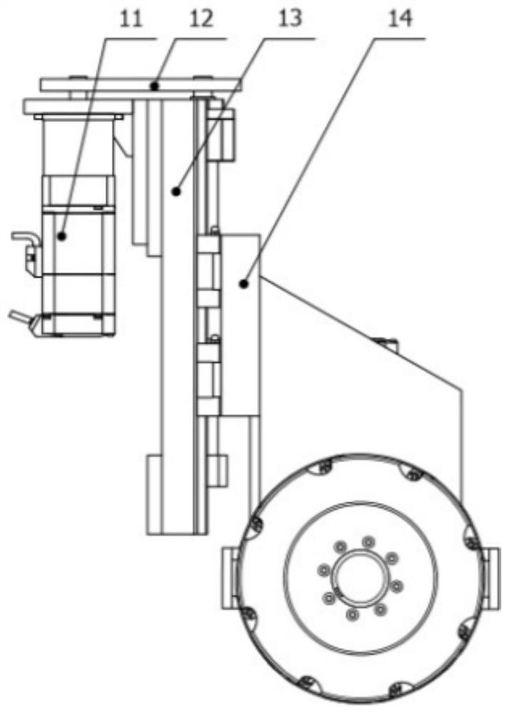 Mecanum wheel double branch chain legs and omnidirectional mobile attitude adjustment platform