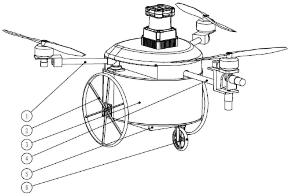 A three-rotor wheeled amphibious robot