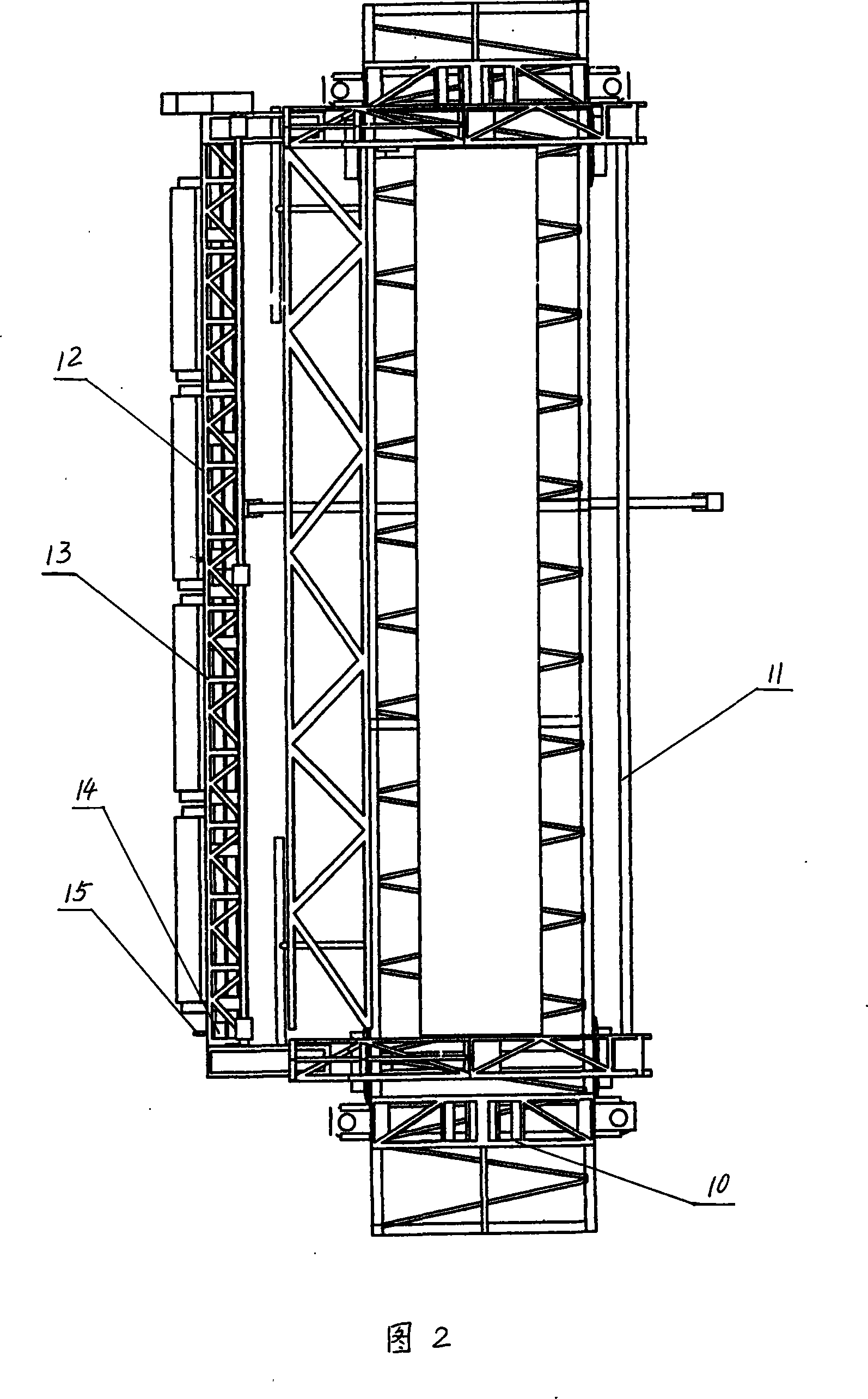 Radial type tunnel anti-seepage geotextile cloth laying machine