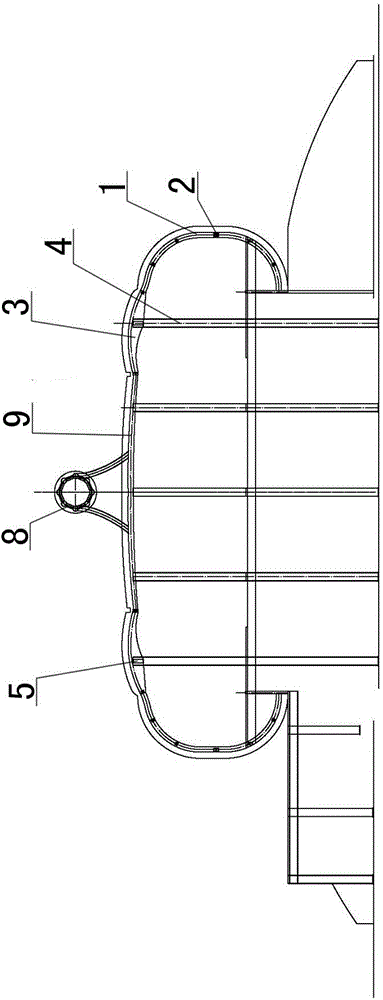 Curling steel structure structure and its construction method