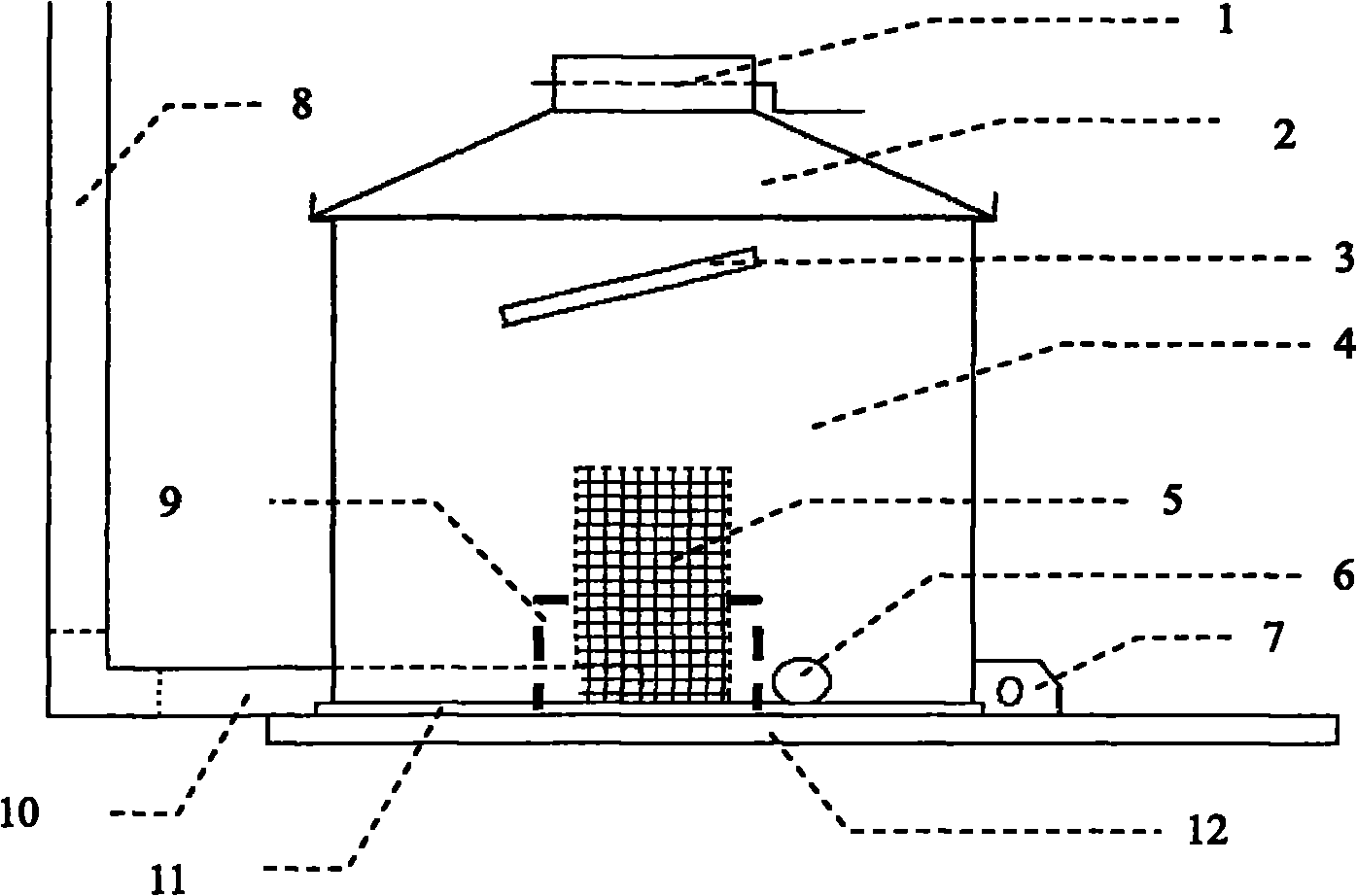 Combined biomass particle carbonization furnace and carbonizing method thereof