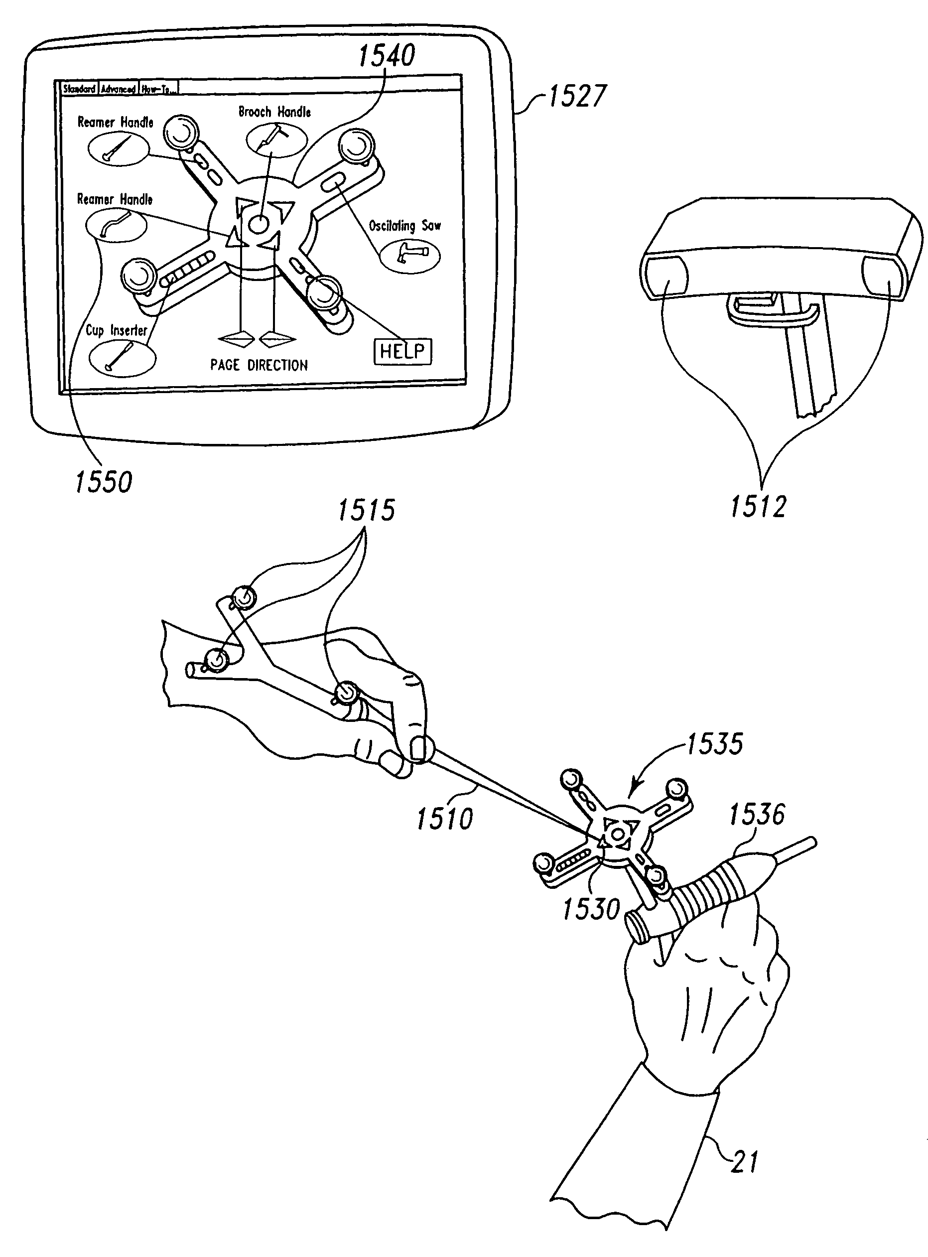 Virtual mouse for use in surgical navigation