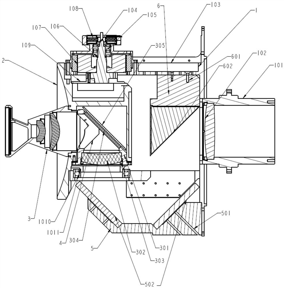 Turning lens cone assembly based on rolling and pitching platform and assembling and adjusting method thereof