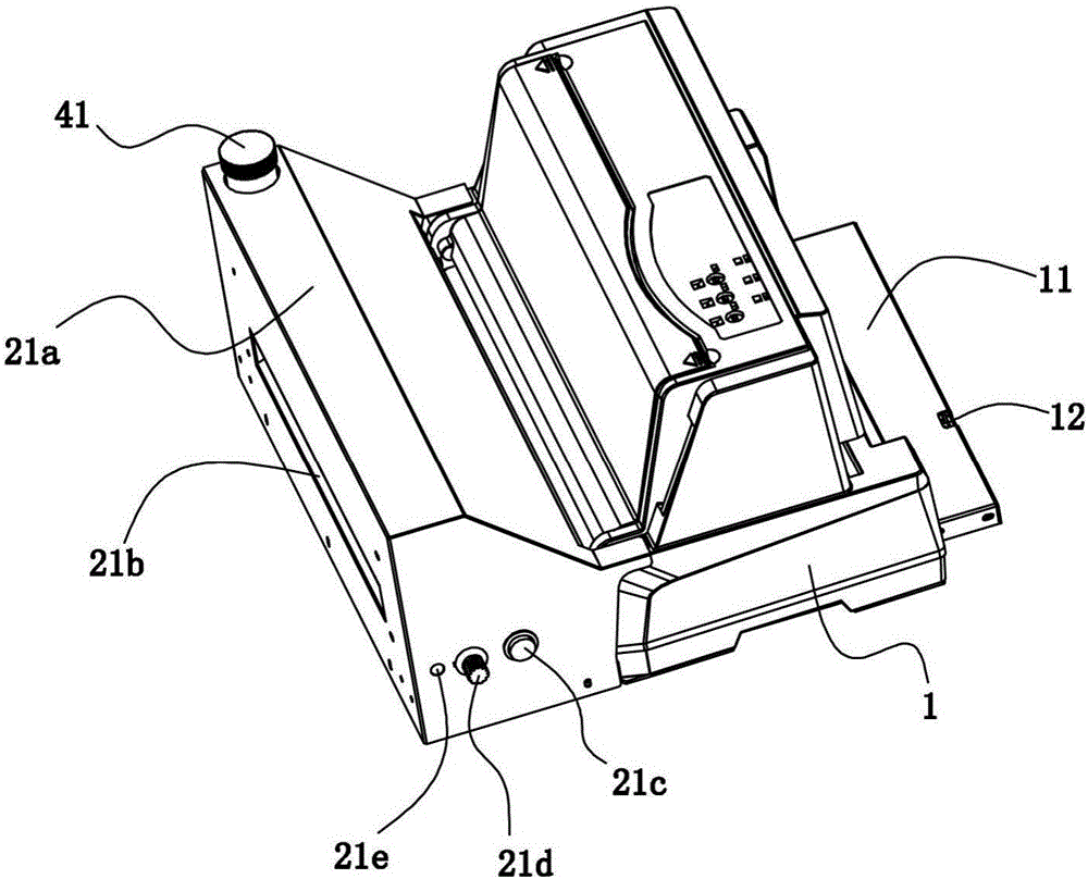 Self-service printing device capable of automatic stamping after printing