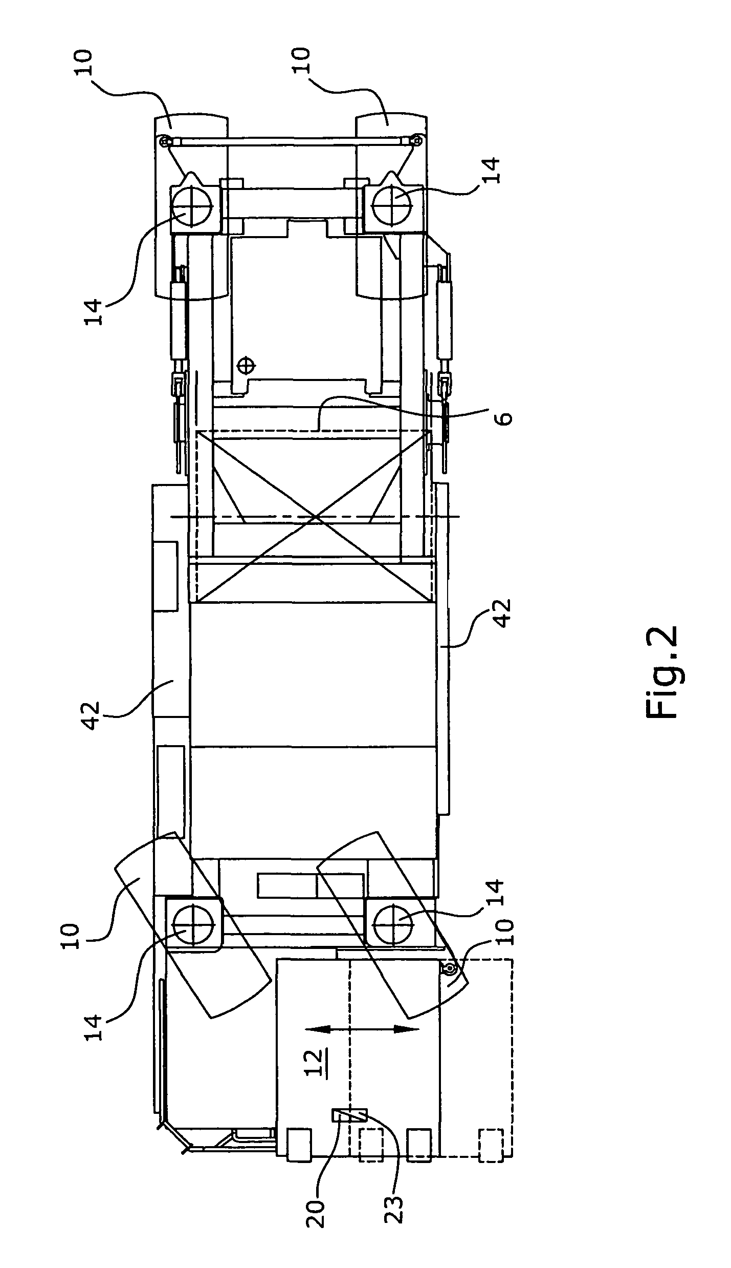 Automotive construction engine and lifting column for a contruction engine