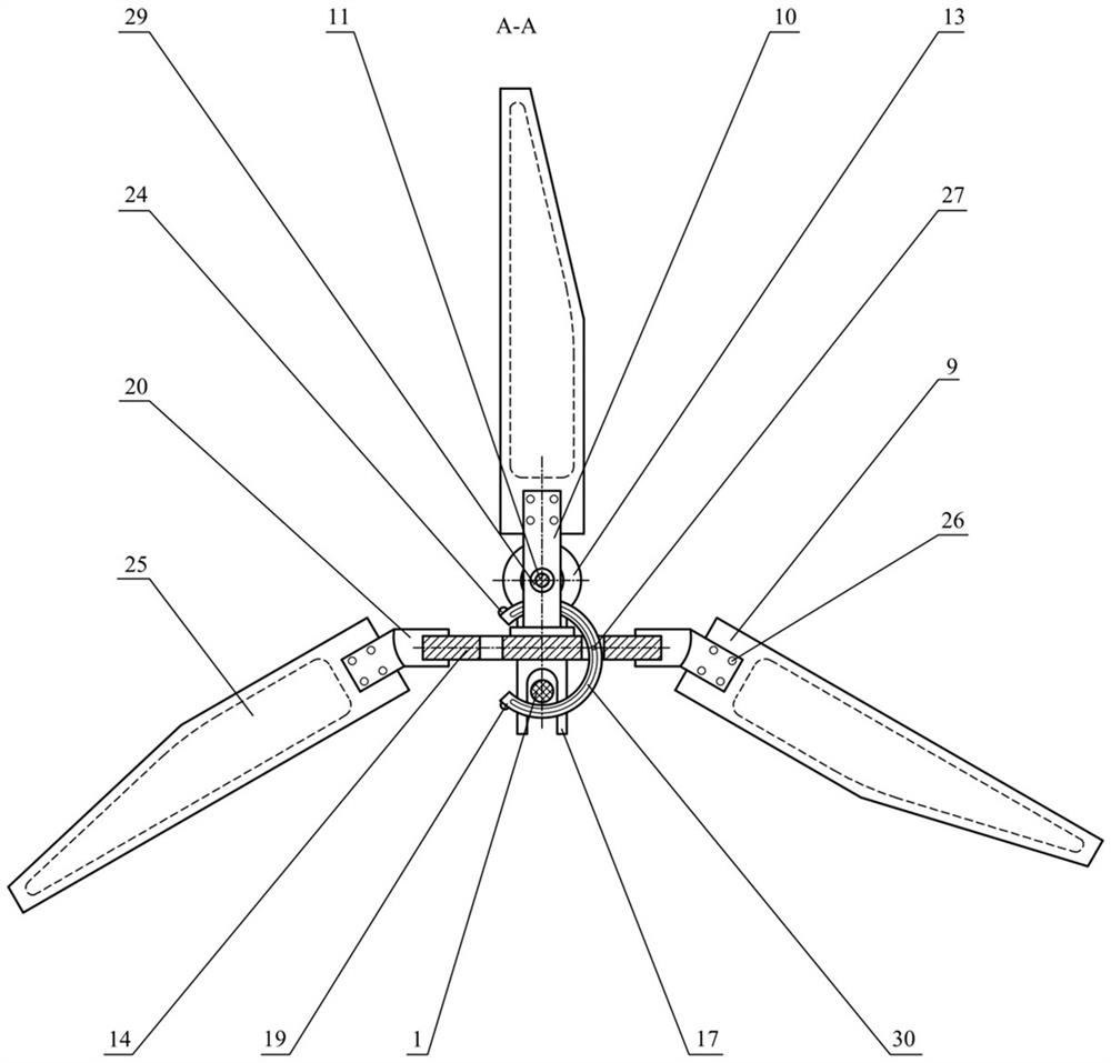 A four-wing and three-blade wind-solar complementary transmission line deicing equipment