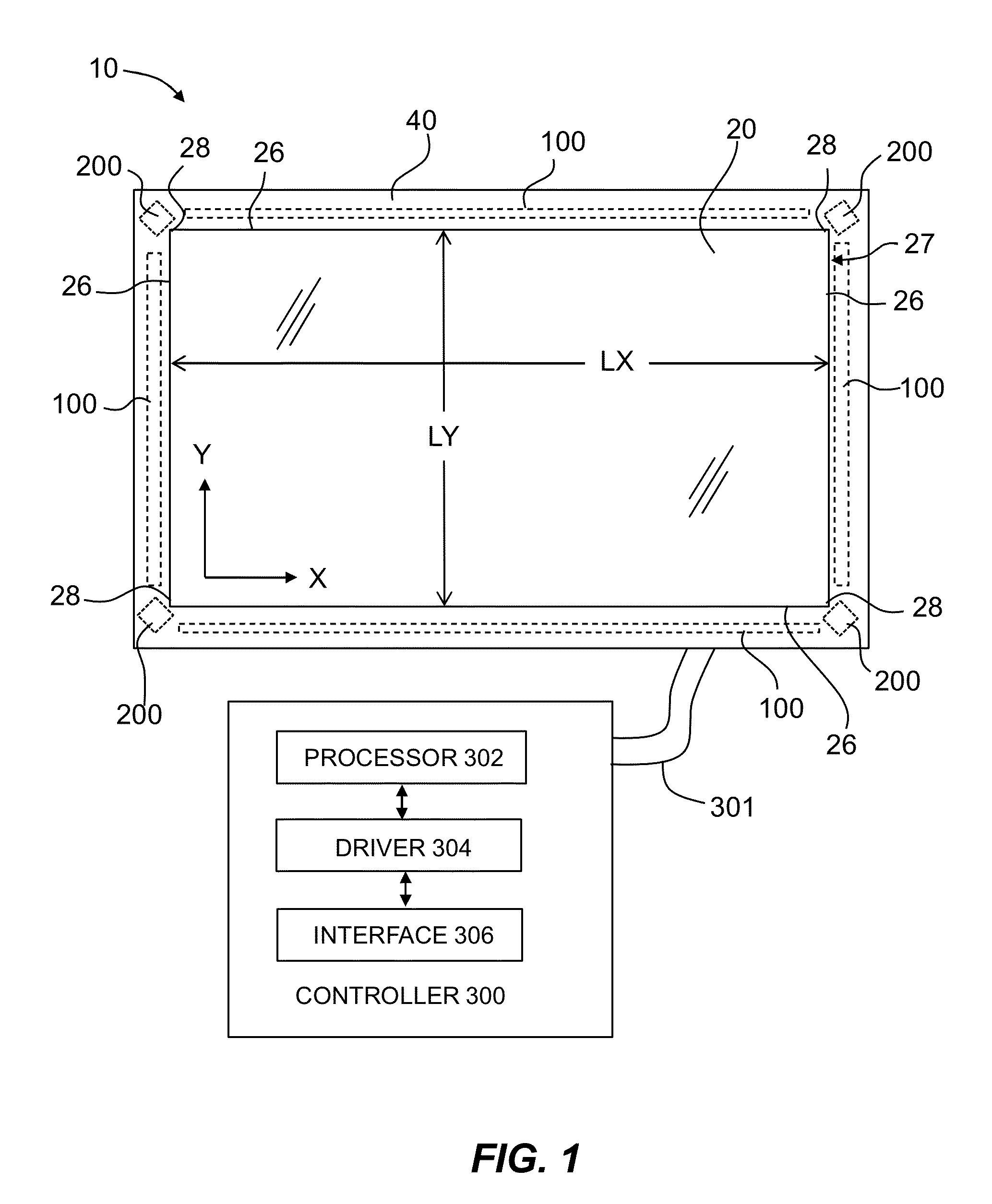 Robust Optical Touch - Screen Systems And Methods Using A Planar Transparent Sheet
