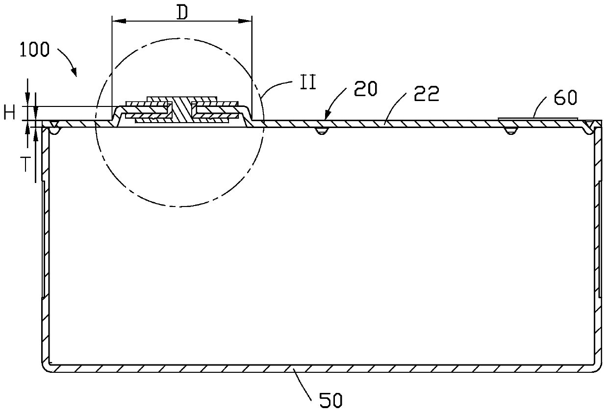 Battery shell assembly and battery with same