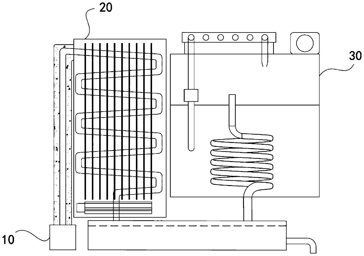 Dual condenser of low-pressure drinking equipment