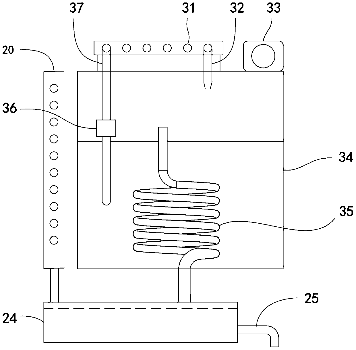 Dual condenser of low-pressure drinking equipment