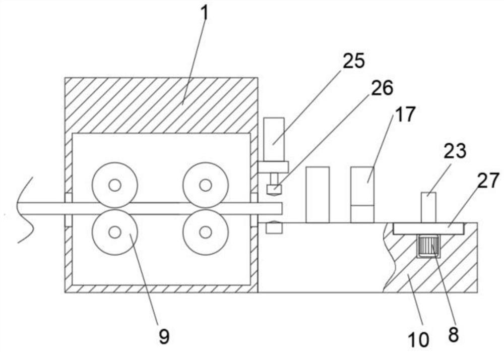 Bending device for trial production of hot-rolled ribbed steel bars and using method of bending device