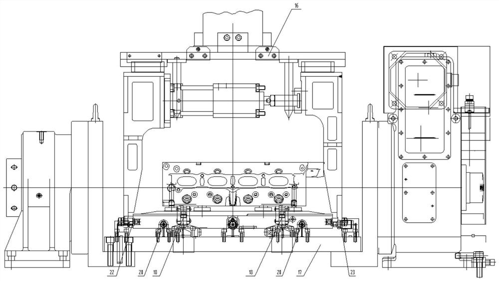 Accompanying tray clamping device