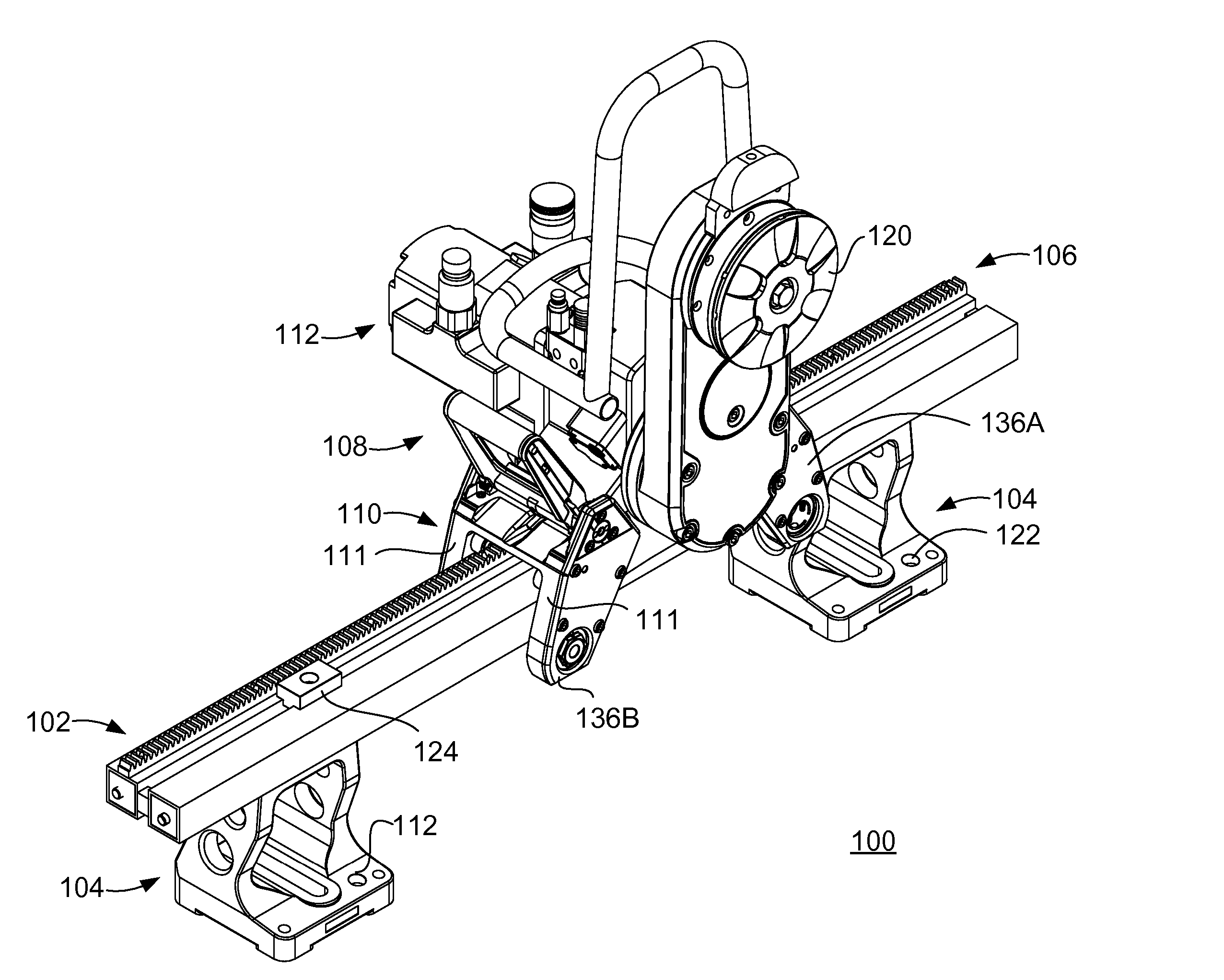 Methods and apparatus for movable machining tools including for wall saws