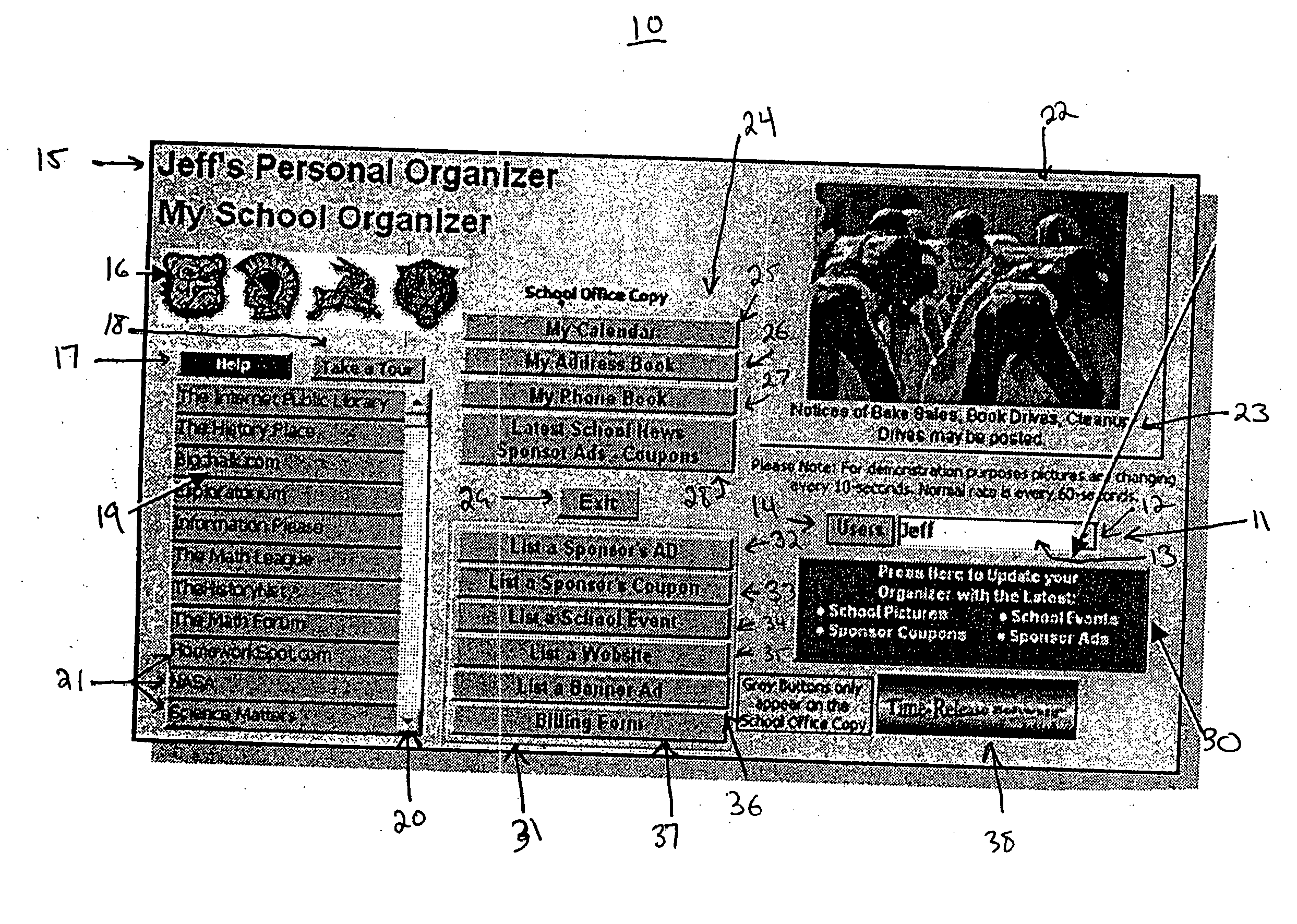 System, method and apparatus for software generated slide show