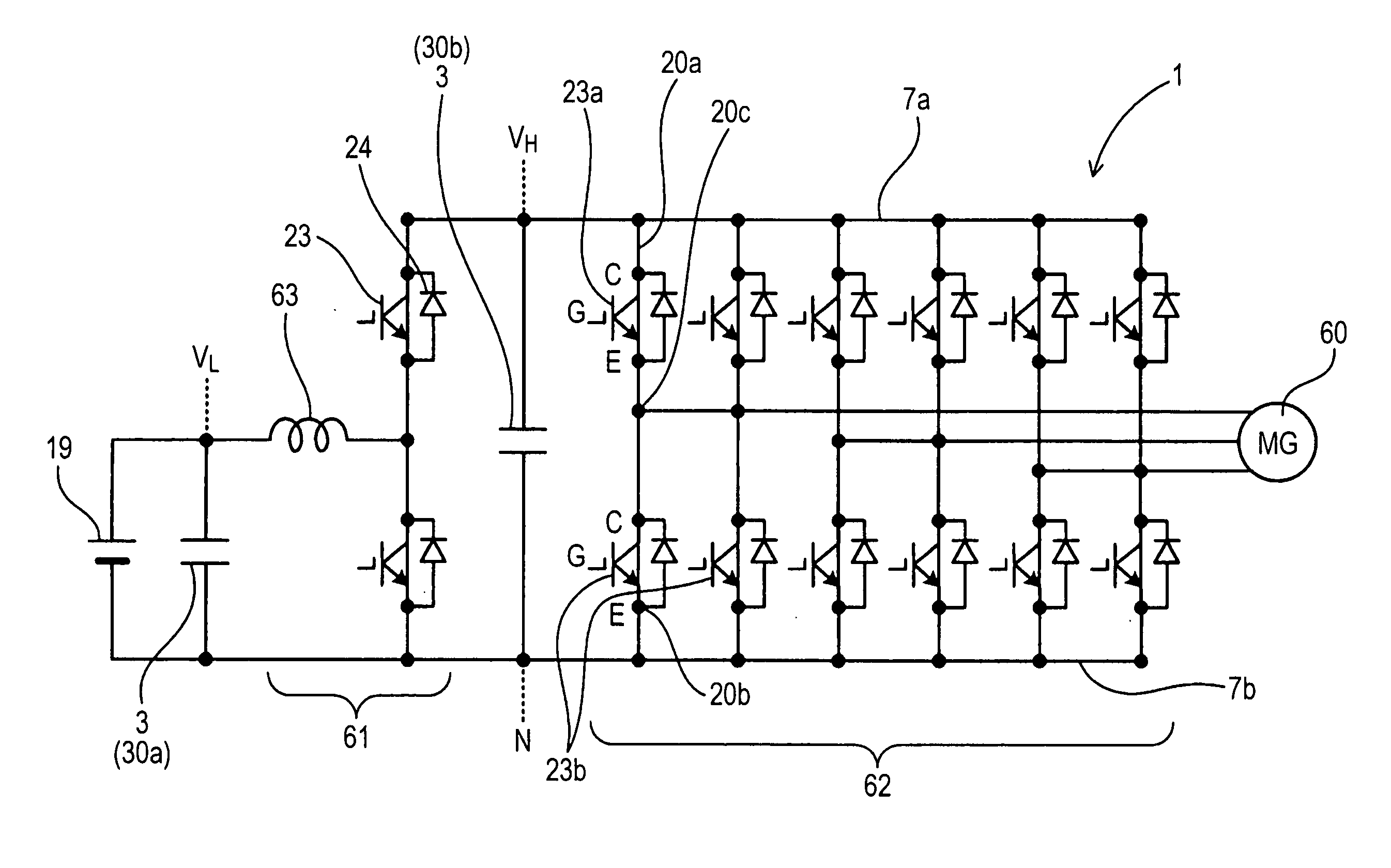 Easy-to-assemble structure of power converter