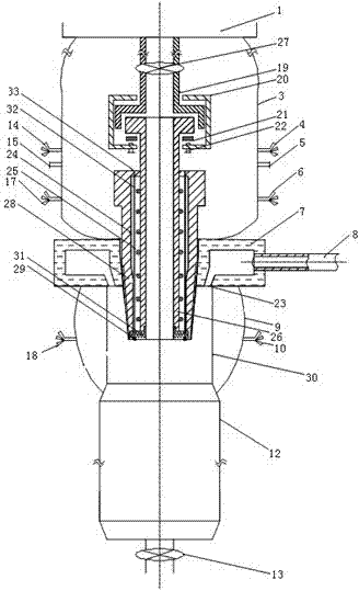 Totally-enclosed gas atomizing powder making device for preventing high-melting-point substance from being blocked