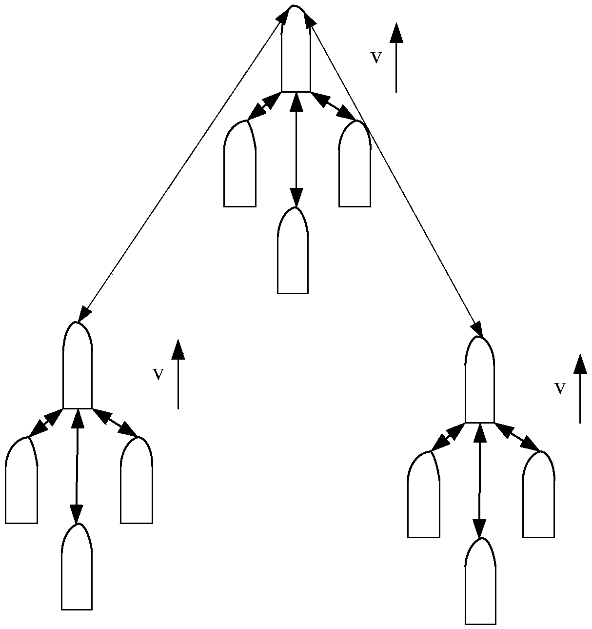 A hierarchical cooperative control method for suborbital swarm vehicles