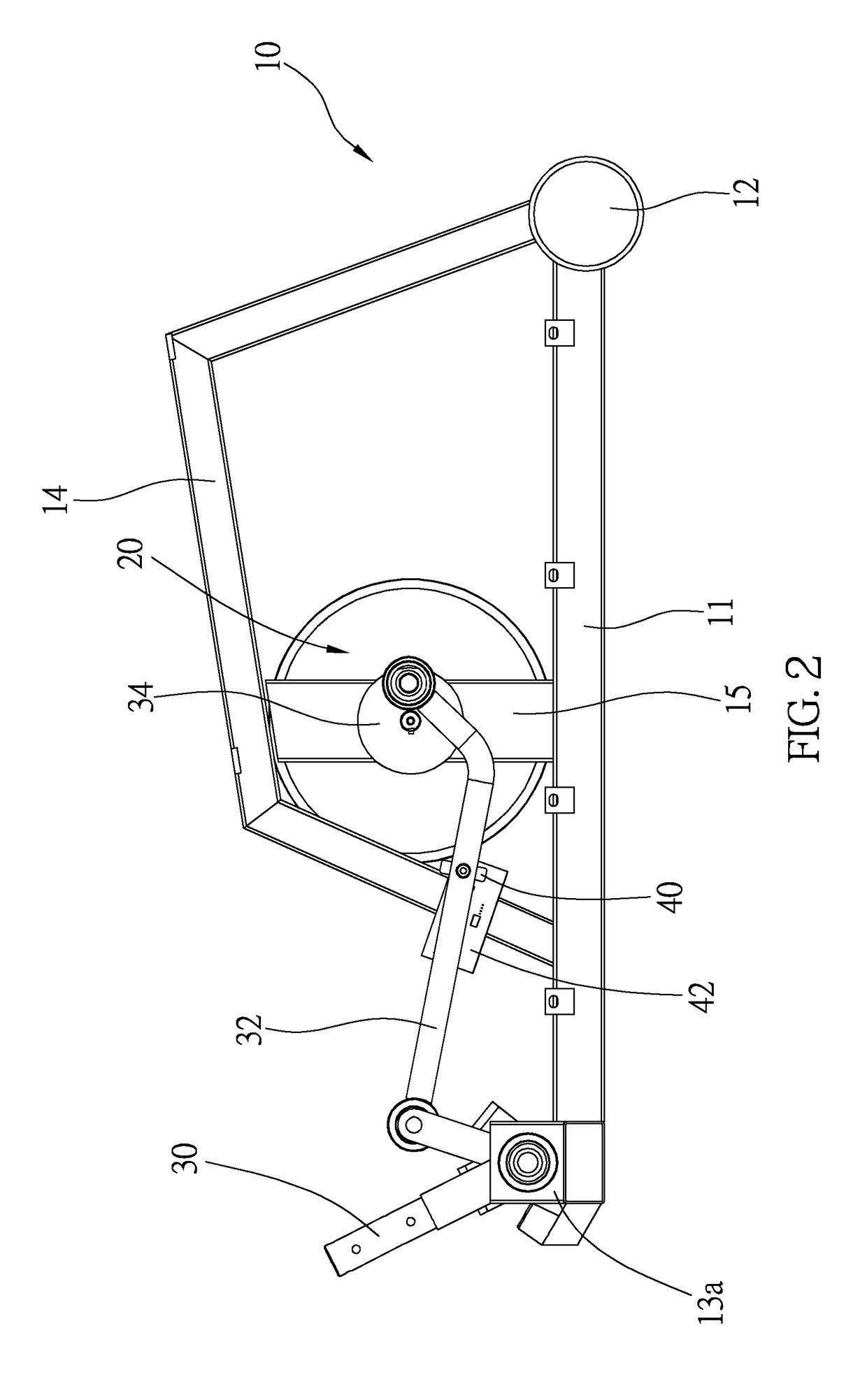 Sensing device for training machine