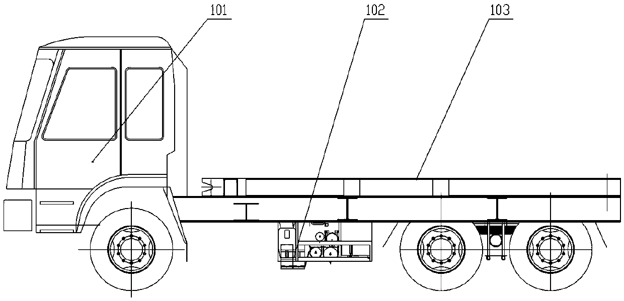 Mobile multi-stage hydraulic transmission air-supply spray dust suppression vehicle