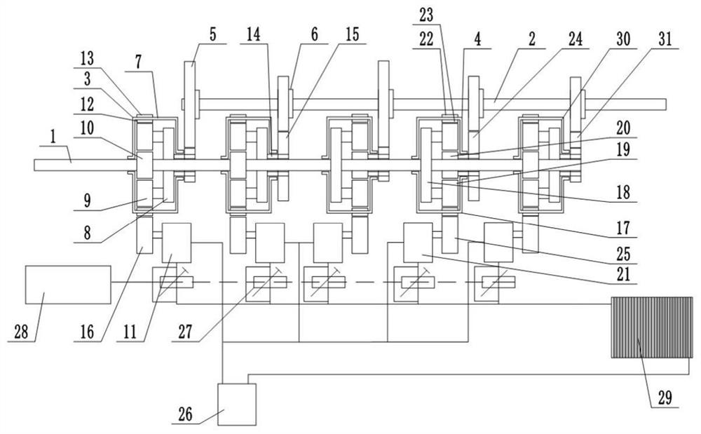 Damping hydraulic clutch planetary gear automatic transmission and gear shifting method thereof