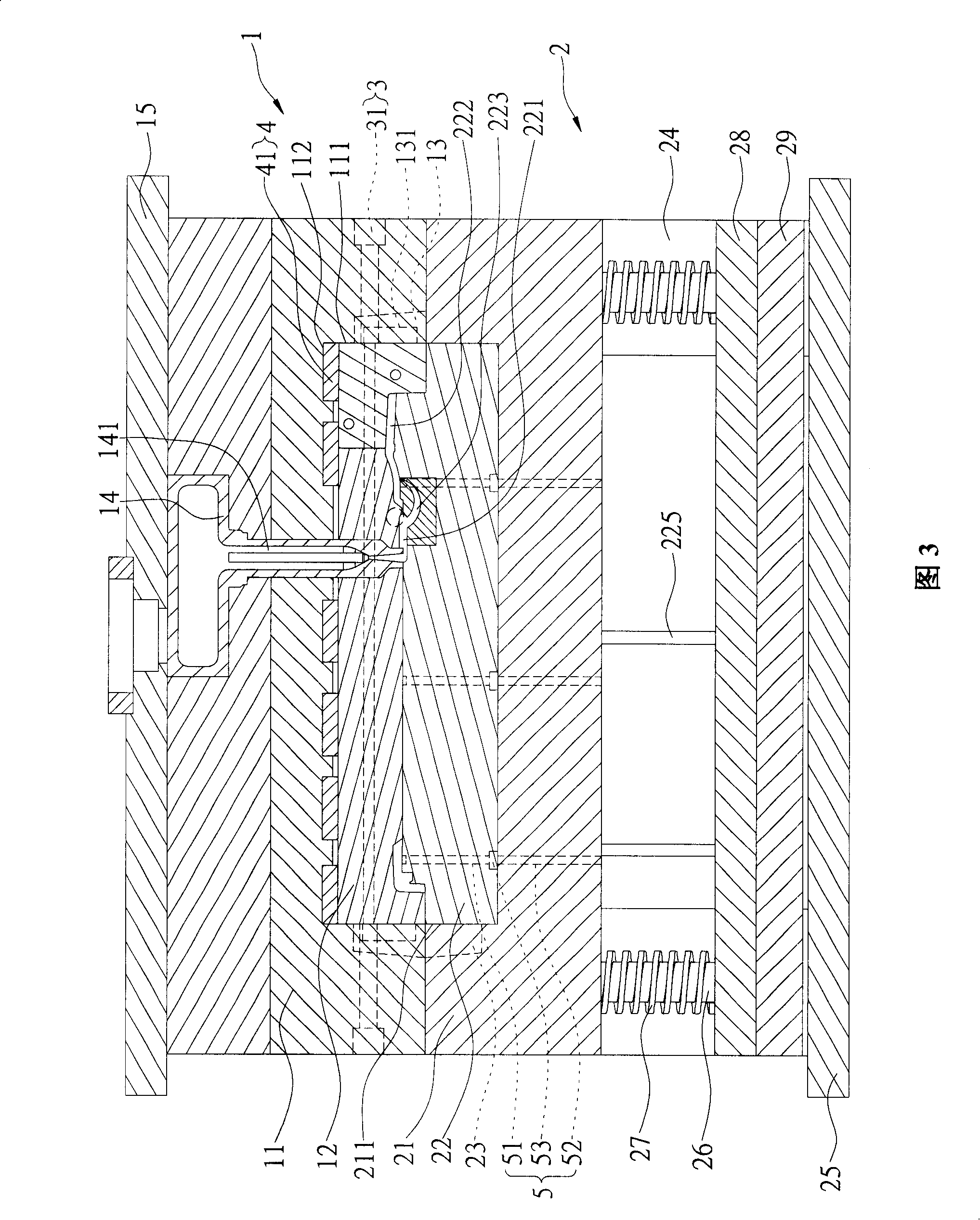 Mold structure and ejection shaping method