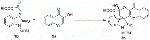 Method for synthesizing chiral spirocyclo-oxindole-benzopyran-ketone-3,4-dihydro-pyran compound