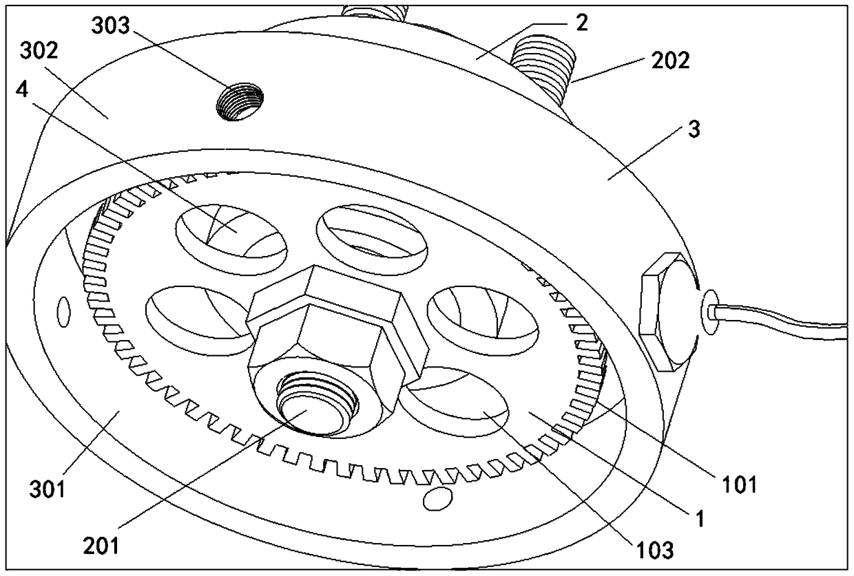 Rotational speed detection device and system of shaft to be measured