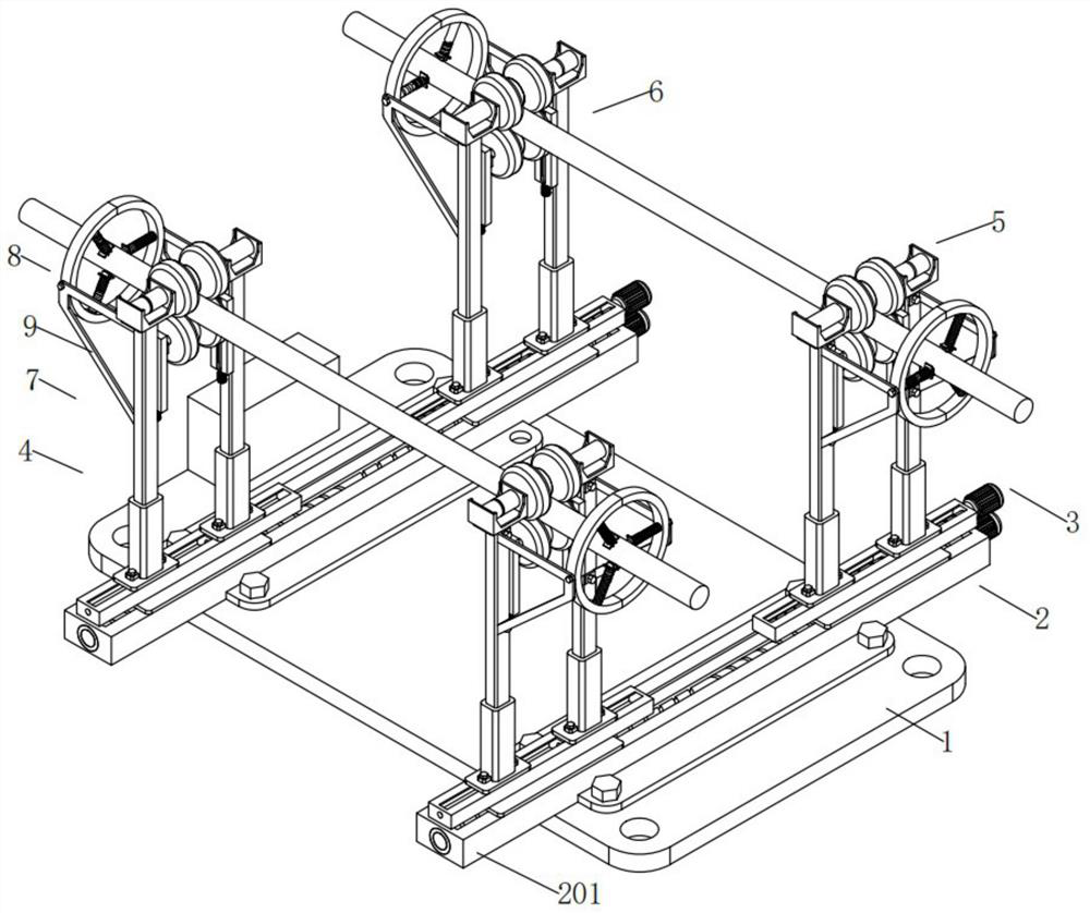 Power transmission cable inspection robot walking obstacle crossing mechanism and obstacle crossing method thereof