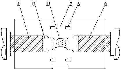 Rotary reciprocating extrusion device for superfine crystal magnesium alloy and processing method
