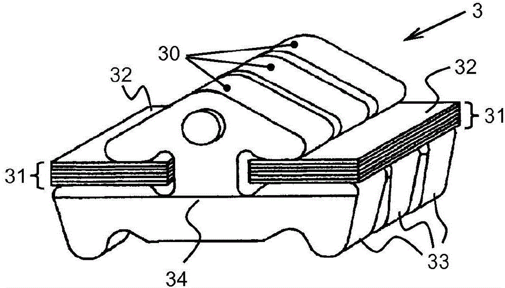 Drive belt provided with a ring set with steel rings having a nitride layer and method for determining a thickness of such a nitride layer