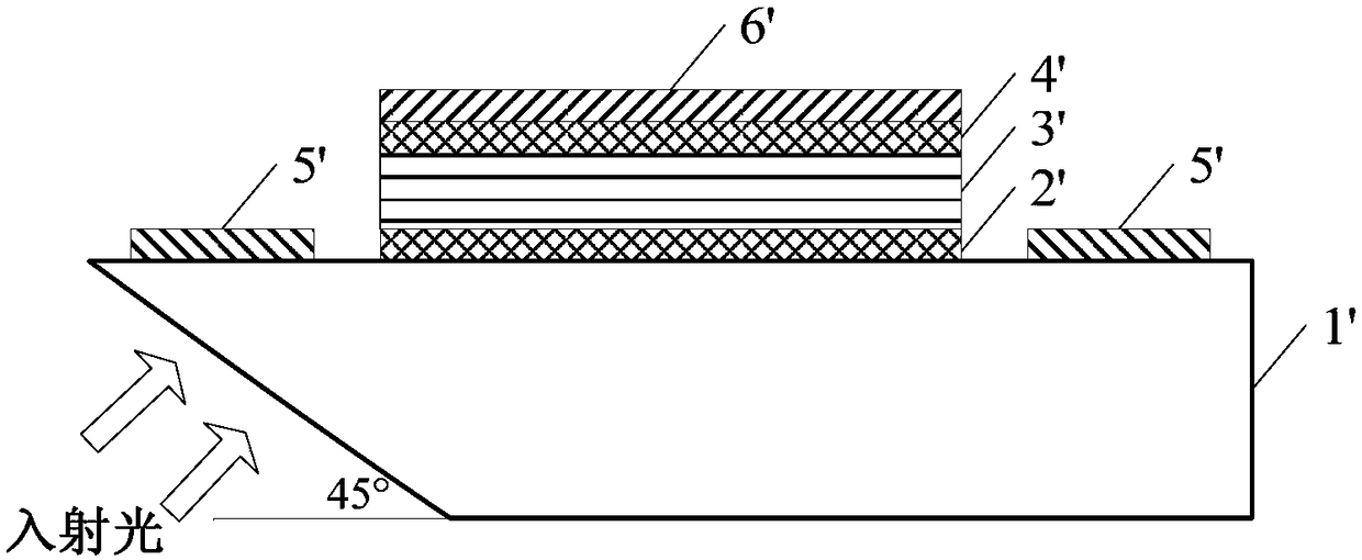 Microcavity array coupled structure for quantum well detector and manufacturing method thereof