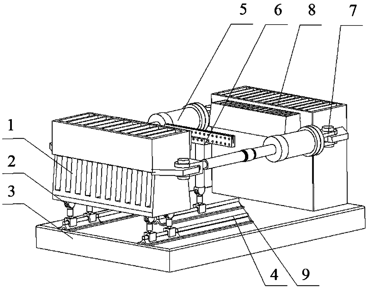 Novel testing device applicable to bending plate stretching