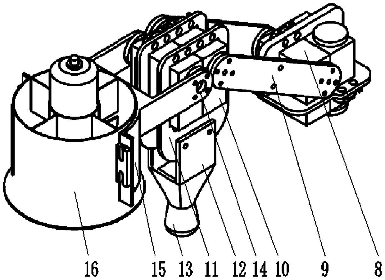 Spider-shaped bionic wall-climbing robot based on friction attachment technology