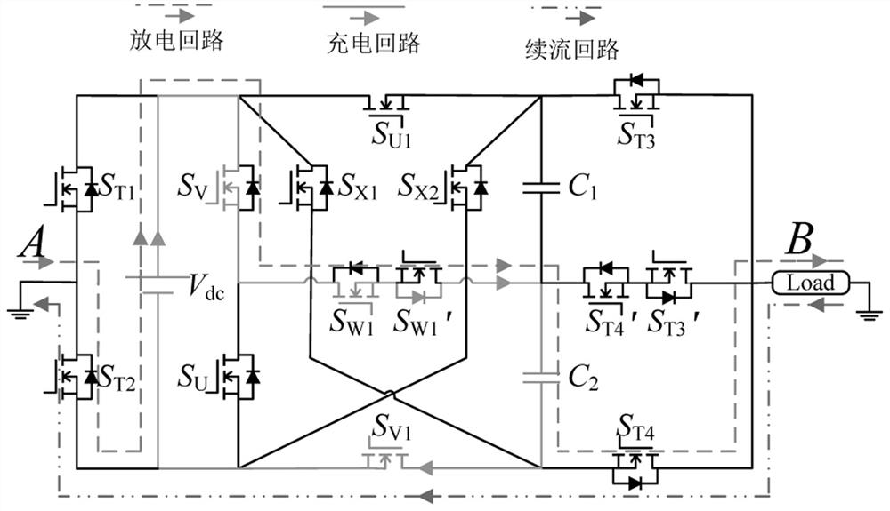 A low-stress boost inverter and its implementation method