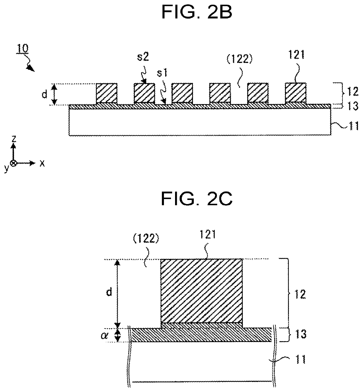 Diffractive optical element, projection device, and measurement device