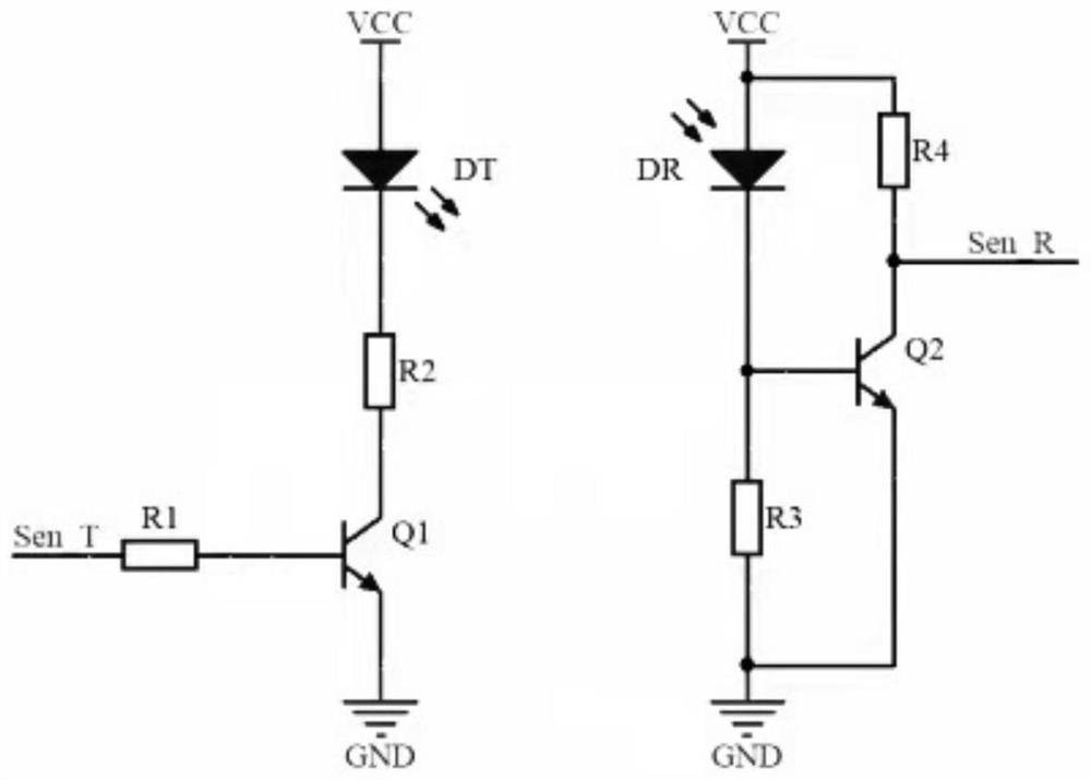 Infrared induction control circuitry and liquid discharge device