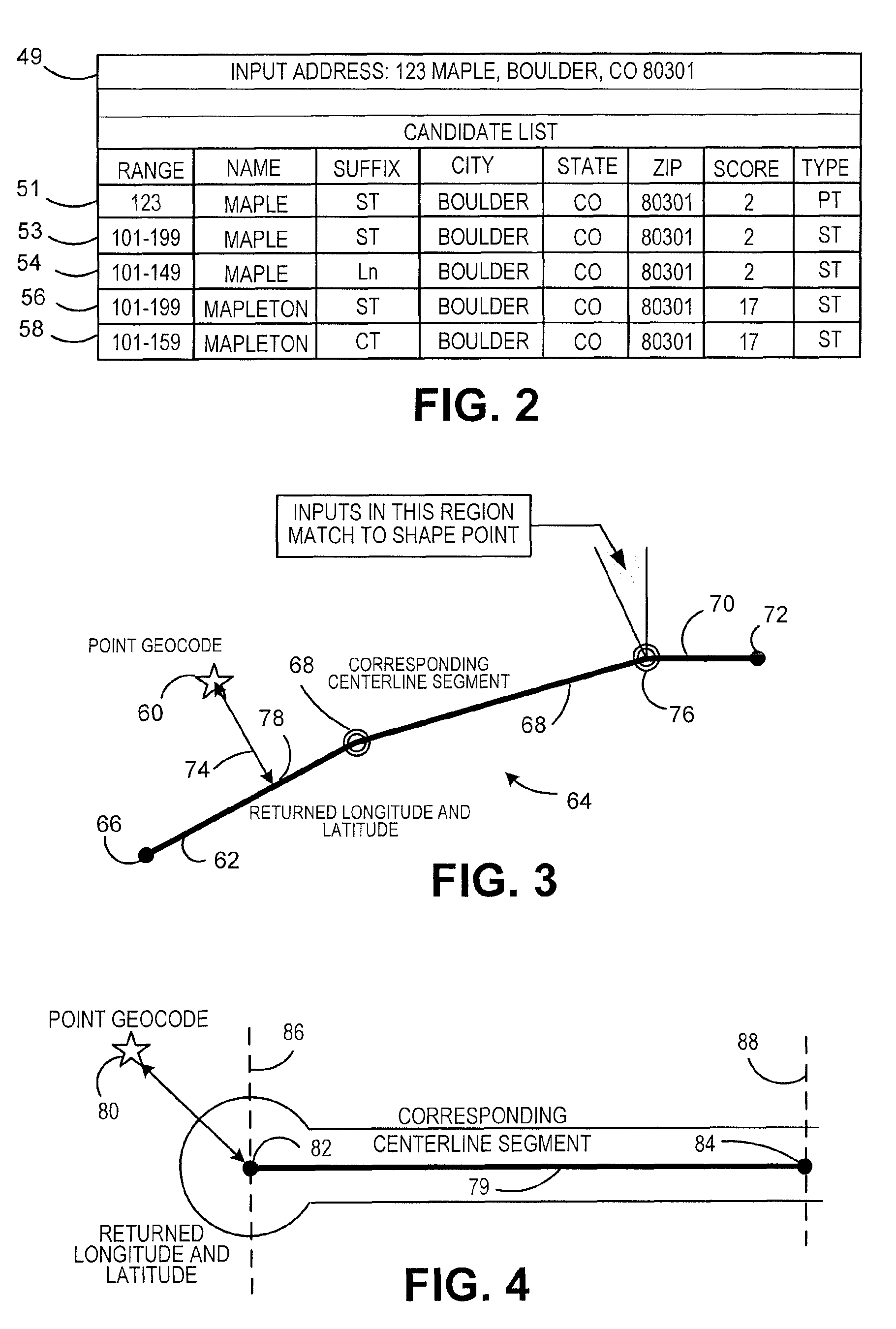 Method for assignment of point level address geocodes to street networks