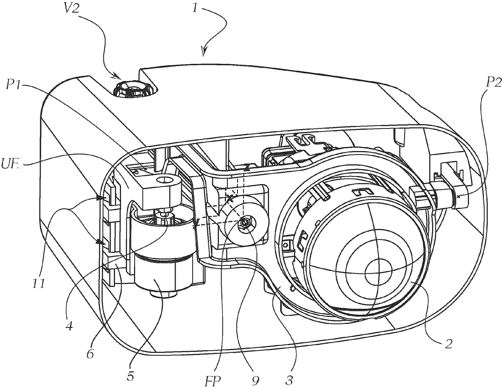 Adjustment system for vehicle headlights