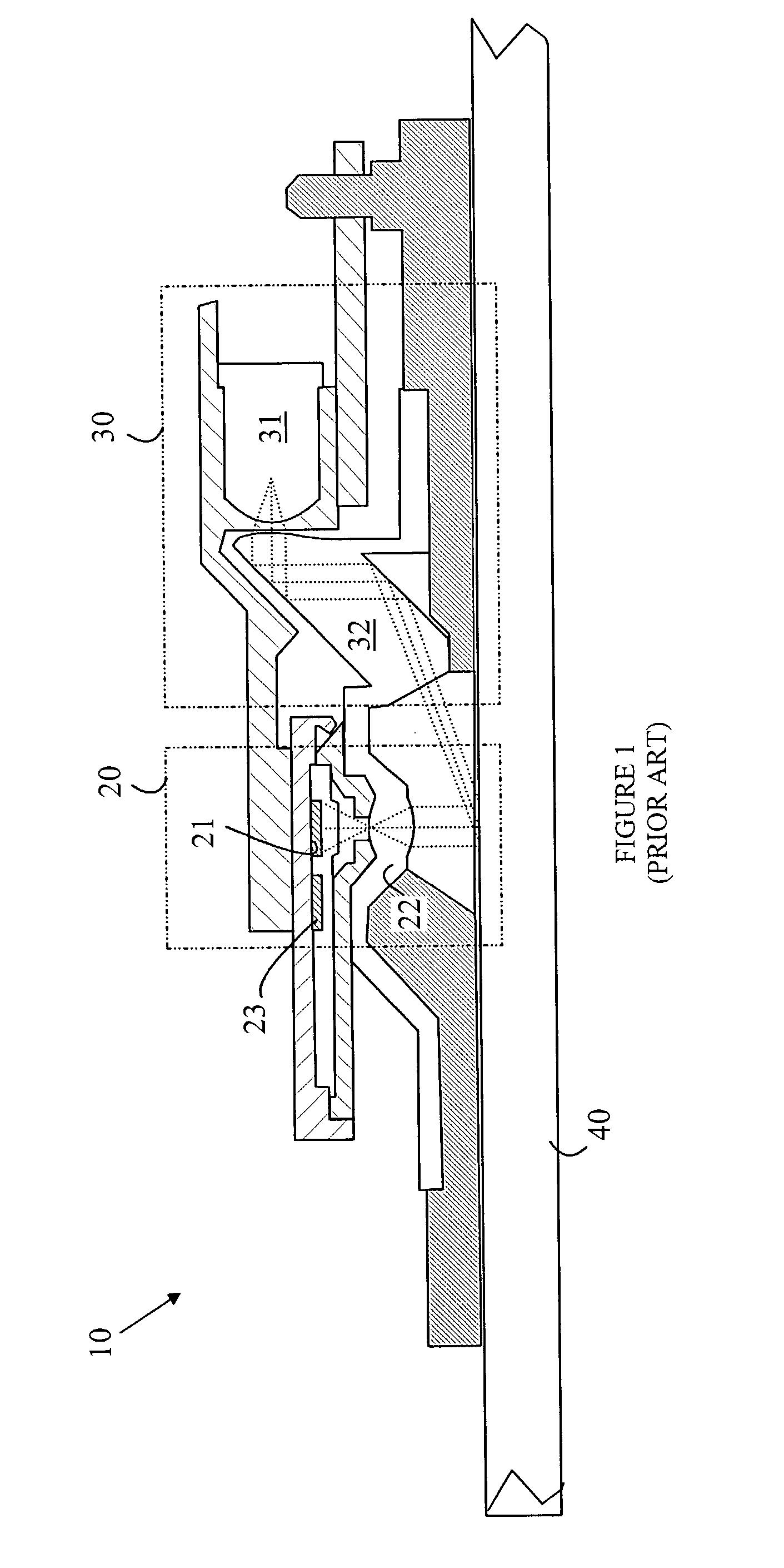 Optical mouse adapted for use on glass surfaces