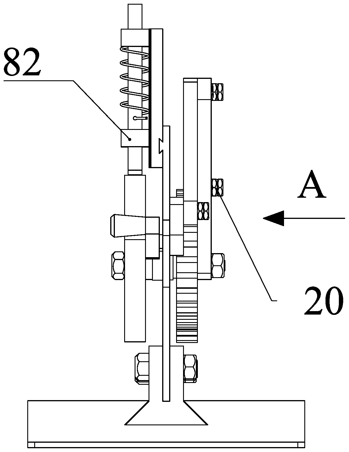 Manual type plane cam contour collecting experiment teaching device and experiment method