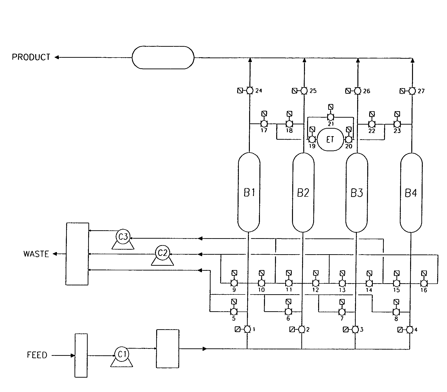 Vacuum pressure swing adsorption process and enhanced oxygen recovery